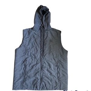 Mercedes-Benz USA Collection Mens Medium Gray Full Zip Vest With Removable Hood